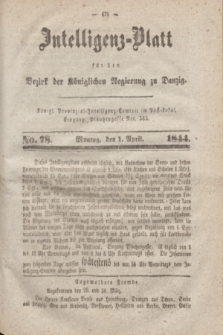 Intelligenz-Blatt für den Bezirk der Königlichen Regierung zu Danzig. 1844, No. 78 (1 April) + dod.