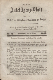 Intelligenz-Blatt für den Bezirk der Königlichen Regierung zu Danzig. 1844, No. 81 (4 April) + dod.