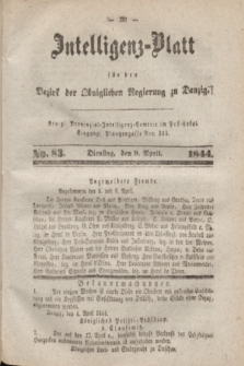 Intelligenz-Blatt für den Bezirk der Königlichen Regierung zu Danzig. 1844, No. 83 (9 April) + dod.