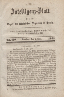 Intelligenz-Blatt für den Bezirk der Königlichen Regierung zu Danzig. 1844, No. 128 (4 Juni) + dod.