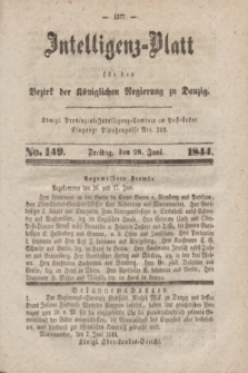 Intelligenz-Blatt für den Bezirk der Königlichen Regierung zu Danzig. 1844, No. 149 (28 Juni)