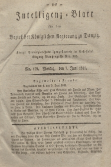 Intelligenz-Blatt für den Bezirk der Königlichen Regierung zu Danzig. 1841, No. 129 (7 Juni) + dod.