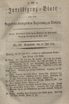 Intelligenz-Blatt für den Bezirk der Königlichen Regierung zu Danzig. 1841, No. 158 (10 Juli) + dod.