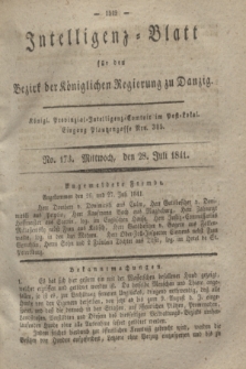 Intelligenz-Blatt für den Bezirk der Königlichen Regierung zu Danzig. 1841, No. 173 (28 Juli) + dod.