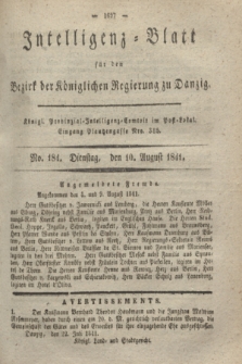 Intelligenz-Blatt für den Bezirk der Königlichen Regierung zu Danzig. 1841, No. 184 (10 August)
