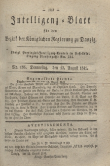 Intelligenz-Blatt für den Bezirk der Königlichen Regierung zu Danzig. 1841, No. 186 (12 August)