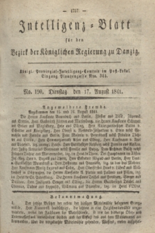 Intelligenz-Blatt für den Bezirk der Königlichen Regierung zu Danzig. 1841, No. 190 (17 August) + dod.