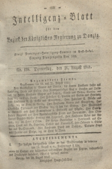 Intelligenz-Blatt für den Bezirk der Königlichen Regierung zu Danzig. 1841, No. 198 (26 August) + dod.