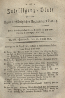 Intelligenz-Blatt für den Bezirk der Königlichen Regierung zu Danzig. 1841, No. 200 (28 August) + dod.