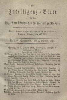 Intelligenz-Blatt für den Bezirk der Königlichen Regierung zu Danzig. 1841, No. 230 (2 Oktober) + dod.