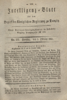 Intelligenz-Blatt für den Bezirk der Königlichen Regierung zu Danzig. 1841, No. 232 (5 Oktober)