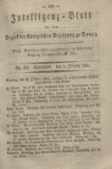 Intelligenz-Blatt für den Bezirk der Königlichen Regierung zu Danzig. 1841, No. 236 (9 Oktober) + dod.
