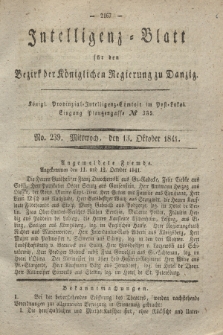Intelligenz-Blatt für den Bezirk der Königlichen Regierung zu Danzig. 1841, No. 239 (13 Oktober) + dod.