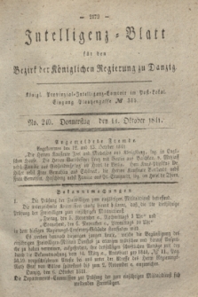 Intelligenz-Blatt für den Bezirk der Königlichen Regierung zu Danzig. 1841, No. 240 (14 Oktober)