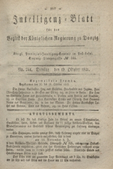 Intelligenz-Blatt für den Bezirk der Königlichen Regierung zu Danzig. 1841, No. 244 (19 Oktober)