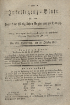 Intelligenz-Blatt für den Bezirk der Königlichen Regierung zu Danzig. 1841, No. 252 (28 October) + dod.