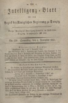 Intelligenz-Blatt für den Bezirk der Königlichen Regierung zu Danzig. 1841, No. 258 (4 November)