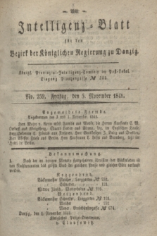 Intelligenz-Blatt für den Bezirk der Königlichen Regierung zu Danzig. 1841, No. 259 (5 November)