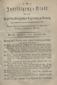 Intelligenz-Blatt für den Bezirk der Königlichen Regierung zu Danzig. 1841, No. 260 (6 November) + dod.