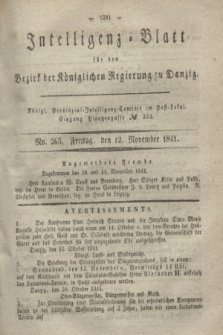 Intelligenz-Blatt für den Bezirk der Königlichen Regierung zu Danzig. 1841, No. 265 (12 November)