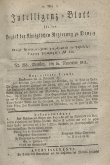 Intelligenz-Blatt für den Bezirk der Königlichen Regierung zu Danzig. 1841, No. 268 (16 November) + dod. + wkładka