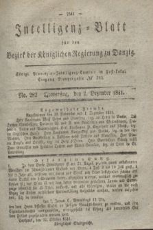 Intelligenz-Blatt für den Bezirk der Königlichen Regierung zu Danzig. 1841, No. 282 (2 Dezember)