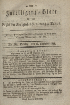Intelligenz-Blatt für den Bezirk der Königlichen Regierung zu Danzig. 1841, No. 292 (14 Dezember) + dod.