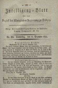 Intelligenz-Blatt für den Bezirk der Königlichen Regierung zu Danzig. 1841, No. 294 (16 Dezember)