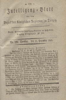 Intelligenz-Blatt für den Bezirk der Königlichen Regierung zu Danzig. 1841, No. 298 (21 Dezember) + dod.