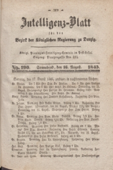 Intelligenz-Blatt für den Bezirk der Königlichen Regierung zu Danzig. 1845, No. 190 (16 August) + dod.
