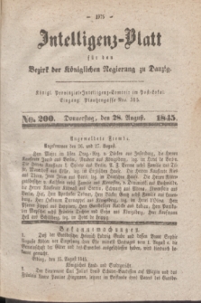 Intelligenz-Blatt für den Bezirk der Königlichen Regierung zu Danzig. 1845, No. 200 (28 August)