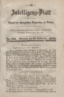 Intelligenz-Blatt für den Bezirk der Königlichen Regierung zu Danzig. 1845, No. 223 (24 September) + dod.