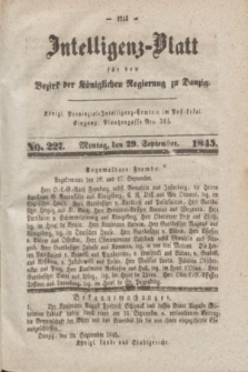 Intelligenz-Blatt für den Bezirk der Königlichen Regierung zu Danzig. 1845, No. 227 (29 September)