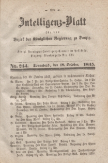 Intelligenz-Blatt für den Bezirk der Königlichen Regierung zu Danzig. 1845, No. 244 (18 October) + dod.
