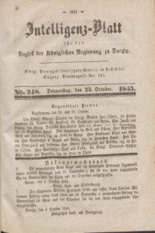 Intelligenz-Blatt für den Bezirk der Königlichen Regierung zu Danzig. 1845, No. 248 (23 October)