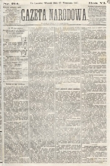 Gazeta Narodowa. 1867, nr 214