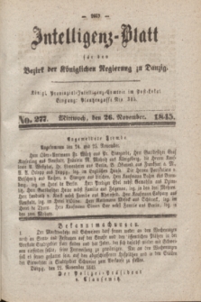 Intelligenz-Blatt für den Bezirk der Königlichen Regierung zu Danzig. 1845, No. 277 (26 November) + dod.