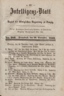 Intelligenz-Blatt für den Bezirk der Königlichen Regierung zu Danzig. 1845, No. 280 (29 November) + dod.