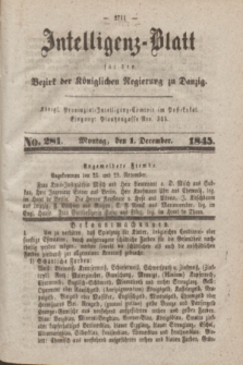 Intelligenz-Blatt für den Bezirk der Königlichen Regierung zu Danzig. 1845, No. 281 (1 December) + dod.