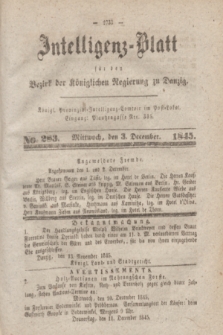 Intelligenz-Blatt für den Bezirk der Königlichen Regierung zu Danzig. 1845, No. 283 (3 December) + dod.