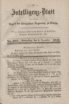 Intelligenz-Blatt für den Bezirk der Königlichen Regierung zu Danzig. 1845, No. 284 (4 December)