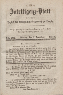 Intelligenz-Blatt für den Bezirk der Königlichen Regierung zu Danzig. 1845, No. 287 (8 December) + dod.