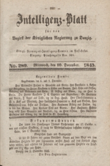 Intelligenz-Blatt für den Bezirk der Königlichen Regierung zu Danzig. 1845, No. 289 (10 December) + dod.