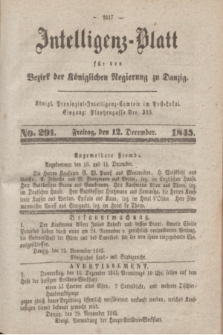 Intelligenz-Blatt für den Bezirk der Königlichen Regierung zu Danzig. 1845, No. 291 (12 December)
