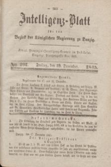 Intelligenz-Blatt für den Bezirk der Königlichen Regierung zu Danzig. 1845, No. 297 (19 December) + dod.