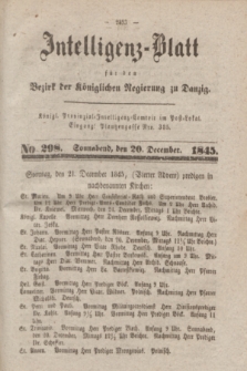 Intelligenz-Blatt für den Bezirk der Königlichen Regierung zu Danzig. 1845, No. 298 (20 December) + dod.