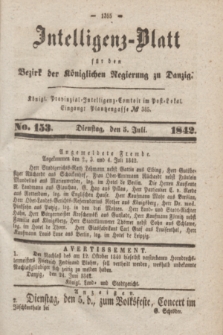 Intelligenz-Blatt für den Bezirk der Königlichen Regierung zu Danzig. 1842, No. 153 (5 Juli)