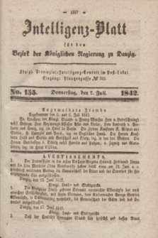 Intelligenz-Blatt für den Bezirk der Königlichen Regierung zu Danzig. 1842, No. 155 (7 Juli)