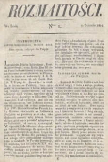Rozmaitości : oddział literacki Gazety Lwowskiej. 1824, nr 1