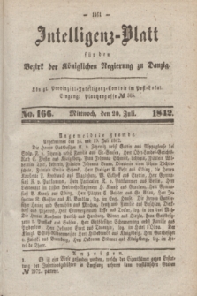 Intelligenz-Blatt für den Bezirk der Königlichen Regierung zu Danzig. 1842, No. 166 (20 Juli) + dod. + wkładka